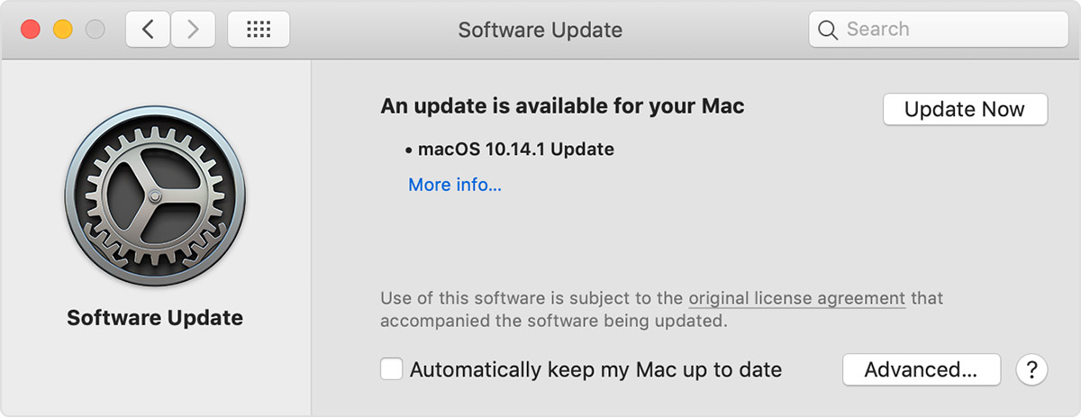 Newest update for mac os